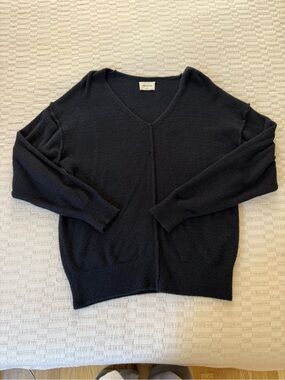 Aritzia Black V-Neck Sweater